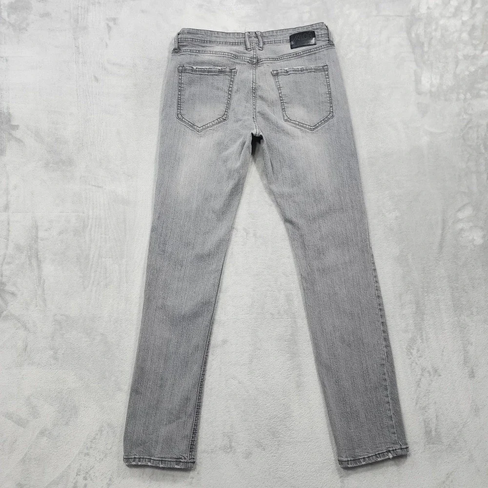 Valor Collective Jeans Mens 32x29 Gray Light Wash Slim Straight Stretch Denim